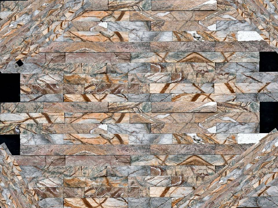 Forest Brown Marble split face cultured stone wall tile for Interior wall stone 